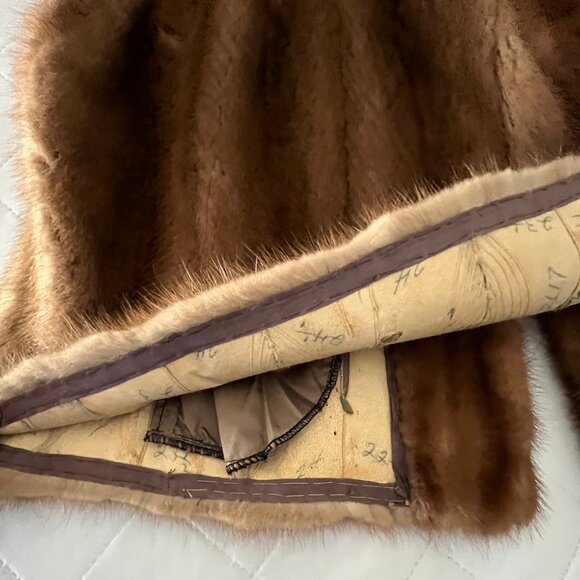 Mink Fur Vest in Cognac Colour - Vintage - Authentic - Picture 17 of 17